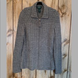 COPY - Lauren Ralph Lauren Grey Full Zip Sweater Jacket M